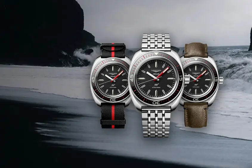 The Longines Ultra-Chron watch with Diver movement is a welcome summer refresher