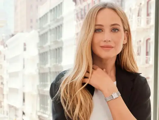 Jennifer Lawrence shines in the new Longines Mini DolceVita watch campaign