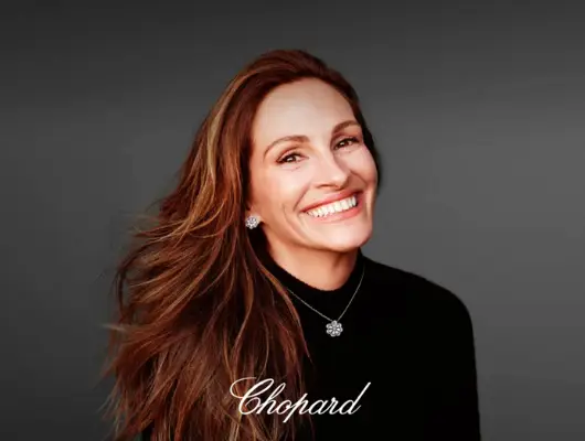New Chopard loves cinema campaign combines unique watches and jewellery with Julia Roberts' radiant smile